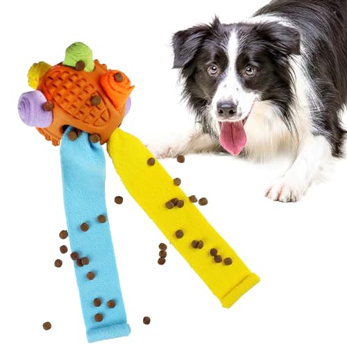 Monivi Interaktiver Schnüffelball für Hunde, interaktiver Leckerli-Ball und langsamer Feeder für kleine bis große Hunderassen, Schnüffelball für Hunde zur Angstlinderung, Training von Monivi