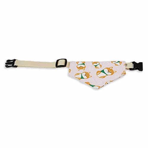 Monkimau Hundehalstuch für mittelgroße Hunde - Halsband aus Nylon mit Klickverschluss und Halstuch für Hunde aus Baumwolle mit Hundemotiv von Monkimau