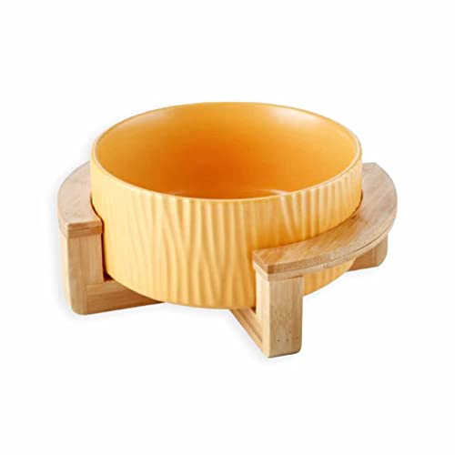 Monkimau Hundenapf Katzennapf aus Keramik - Napf mit Ständer erhöht Futternapf Fressnapf Keramiknapf (S - 650 ml, orange) von Monkimau