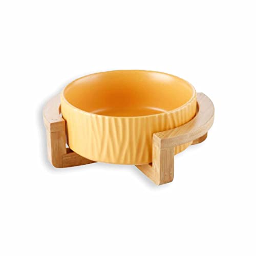 Monkimau Hundenapf Katzennapf aus Keramik - Napf mit Ständer erhöht Futternapf Fressnapf Keramiknapf (XS - 400 ml, orange) von Monkimau