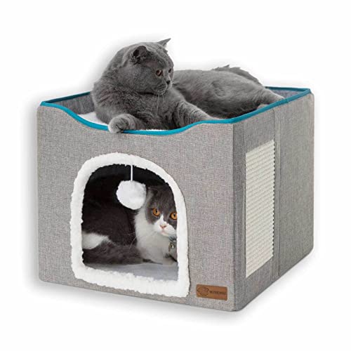 Monkimau Katzenhöhle für 2 große Katzen flauschig warm Katzenbett Monkimau Katzenhöhle für 2 große Katzen flauschig warm Katzenbett von Monkimau