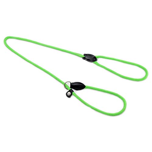 MONKIMAU Retrieverleine Hundeleine für Hunde mit Handgriff verstellbar (neon grün) von MONKIMAU