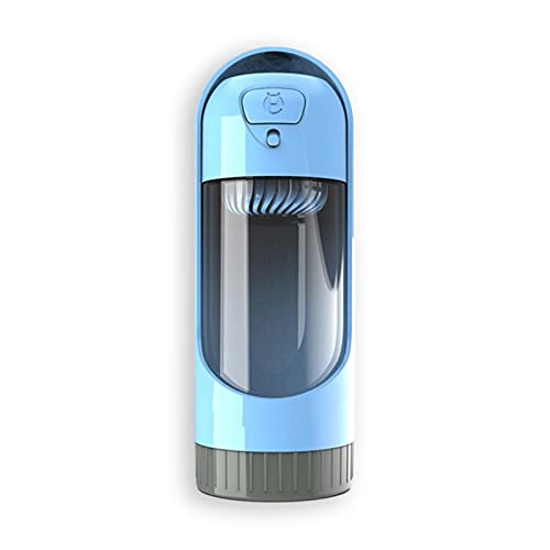 MONKIMAU Trinkflasche Hund und Katze - Wasserflasche für unterwegs mit 300ml ausziehbar (blau) von MONKIMAU