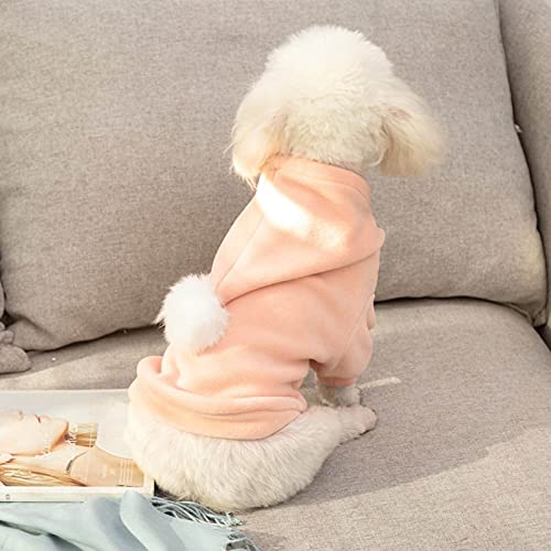 Haustier-Pullover für kleine Hunde, einfarbig, hält warm, hautfreundlich, niedliches Haustier-Kostüm für den Herbst – Rosa XL von Monnadu