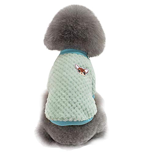 Monnadu Herbst Winter Haustier Fleece Pyjama Pullover Dot Printed Nachtwäsche Hund Katze Blau 2 2XL von Monnadu