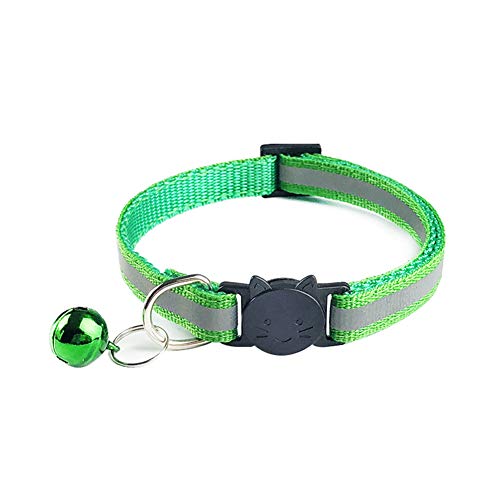 Monnadu Reflektierendes Halsband für Hunde und Katzen, verstellbar, mit Schnalle, Grün von Monnadu