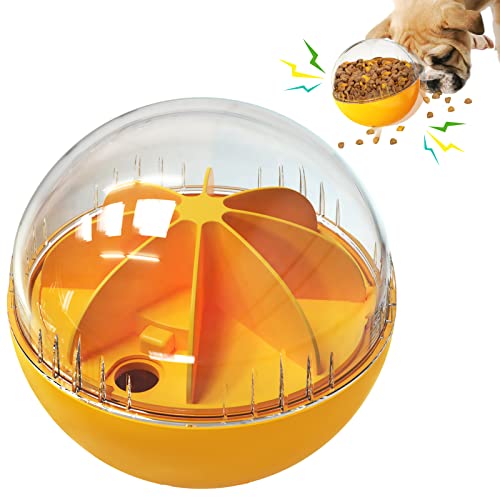 Monotre Leckerli-Ball, interaktives Hundespielzeug Leckerli-Spender, Hund & Katzen Puzzle Spielzeug Active Rolling Giggle Balls Slow Feeder, Hundefutter Puzzle.(Orange) von Monotre
