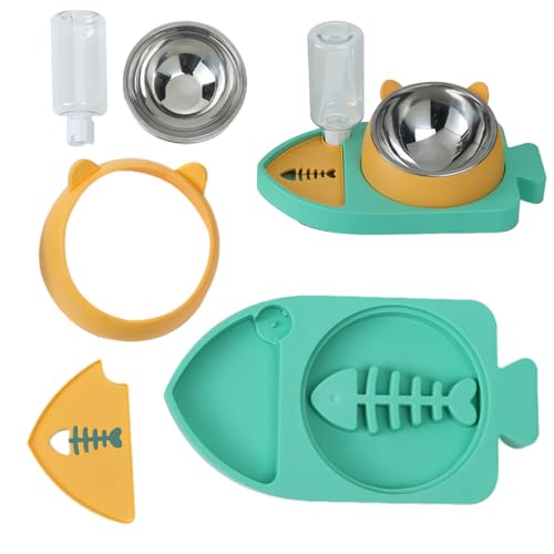 Automatischer Katzenfutterspender mit großer Kapazität, Haustierfutter-Wasserspender-Set, Auto-Katzen-Futterspender Trockenfutter mit Fischform, Haustierfutter-Wasserspender für Indoor-Katzen Monozoz Automatischer Katzenfutterspender mit großer Kapazität, Haustierfutter-Wasserspender-Set, Auto-Katzen-Futterspender Trockenfutter mit Fischform, Haustierfutter-Wasserspender für Indoor-Katzen Monozoz von Monozoz