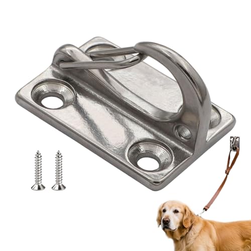 Hundeparkhaken - Sicherer Edelstahl Haltepunkt für freihändige Kontrolle - Wandmontierbarer Hundeanker für Zuhause, Salons, Zwinger & Kliniken - Sicher, federfrei, einfach zu installieren, mit von Monozoz