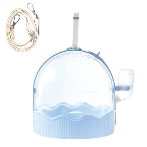 Monozoz Hamster-Reisetasche, Reise-Hamsterkäfig mit verstellbarem Schultergurt, Haustier-Tragetasche, Rucksäcke zum Spielen, Spazierengehen, Outdoor, Garten, Hof, Bauernhof, Innenbereich, Zuhause von Monozoz