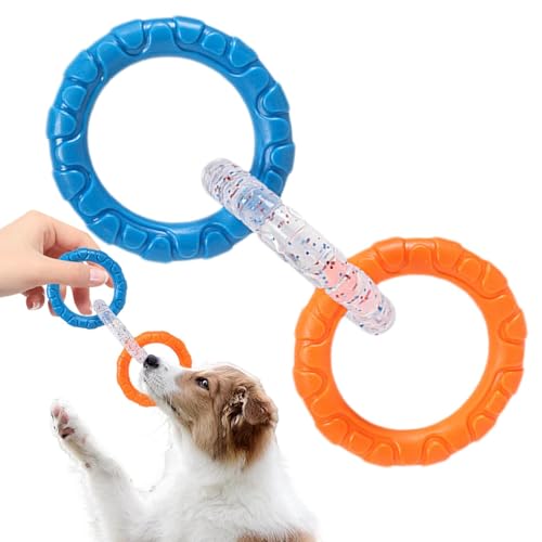 Monozoz Hunde-Ziehspielzeug, Hundering-Spielzeug | Tough Toys Hundering,Tauziehen-Puller, zahnbeständig, 3 Ringe, interaktives Hundespielzeug, Haustier-Übungszubehör für kleine, mittelgroße und Monozoz Hunde-Ziehspielzeug, Hundering-Spielzeug | Tough Toys Hundering,Tauziehen-Puller, zahnbeständig, 3 Ringe, interaktives Hundespielzeug, Haustier-Übungszubehör für kleine, mittelgroße und von Monozoz