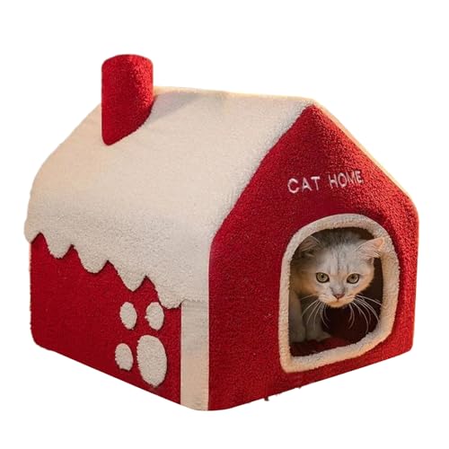 Monozoz Hundehütte Bett Schneehaus | Komfortables Haustiernest Winter | Wasserdichtes Haustier Warmnest für Erkerfenster Schlafsaal Innen Wohnung Wohnzimmer Balkon Katze Hund von Monozoz