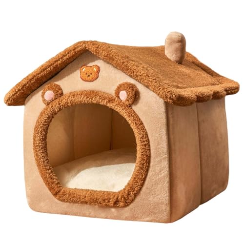 Monozoz Katzenbett für Indoor-Katzen – Katzenhöhle, Bett, Katzenhaus, Katzenzelt mit abnehmbarem, waschbarem, gepolstertem Kissen, weiche Kätzchenbetten (, 34 x 30 x 30 cm/40 x 38 x 30 cm/41 x 40 von Monozoz