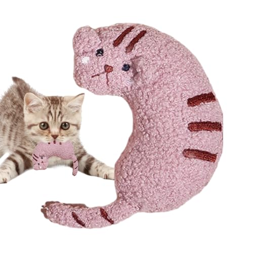 Monozoz Quietschendes Stofftier für Katzen, Cartoon-Katzenform, Kauspielzeug für Hunde und Katzen, Katzen, Hunde, Unterhaltungszubehör für Zuhause, Ausflüge, Camping, Tierheim, Tiergeschäft Monozoz Quietschendes Stofftier für Katzen, Cartoon-Katzenform, Kauspielzeug für Hunde und Katzen, Katzen, Hunde, Unterhaltungszubehör für Zuhause, Ausflüge, Camping, Tierheim, Tiergeschäft von Monozoz