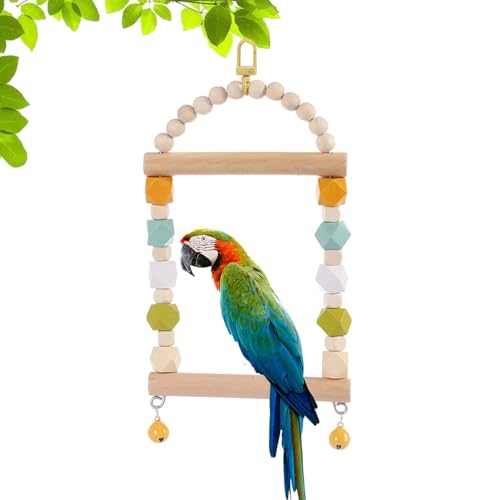Monozoz Vogelschaukelspielzeug – Vogelspielzeug aus, Sitzstange für Papageien, stehend, Kaustange, Vogelkäfig-Zubehör, Sitzstange, Vogelkäfig-Spielzeug, Haustierzubehör Monozoz Vogelschaukelspielzeug – Vogelspielzeug aus, Sitzstange für Papageien, stehend, Kaustange, Vogelkäfig-Zubehör, Sitzstange, Vogelkäfig-Spielzeug, Haustierzubehör von Monozoz
