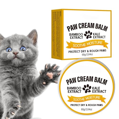Monozoz Welpenpfotenbalsam, Katzenpfotenbalsam - 60 g pflegender Hundepfotenbalsam | Katzenpfoten-Feuchtigkeitscreme, Haustierzubehör Trockenpfotenbalsam für Hund, Katze, Welpe Monozoz Welpenpfotenbalsam, Katzenpfotenbalsam - 60 g pflegender Hundepfotenbalsam | Katzenpfoten-Feuchtigkeitscreme, Haustierzubehör Trockenpfotenbalsam für Hund, Katze, Welpe von Monozoz