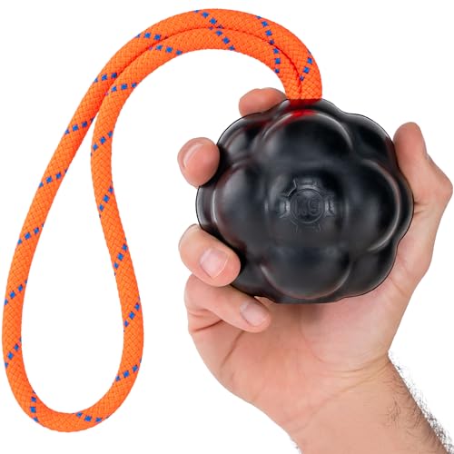 Monster K9 XL Hundeball, lebenslanger Ersatz, mittelgroße und große Rassen, Aggressive Kauer, Kauen, Zerren und Apportieren, Belohnungsball, 11,4 cm von Monster K9 Dog Toys