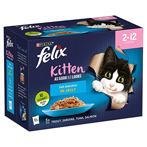 Felix As Good As It Looks Kitten Chunks Pouch In Jelly 12x100g von Monster Pet Supplies