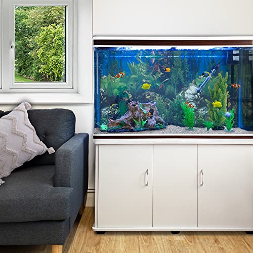 Monstershop 300L Heimaquarium Komplettset Aquarien Aquarium mit UnterschrankFiltermedien Pflanzen Kies Weiß von Monster Shop
