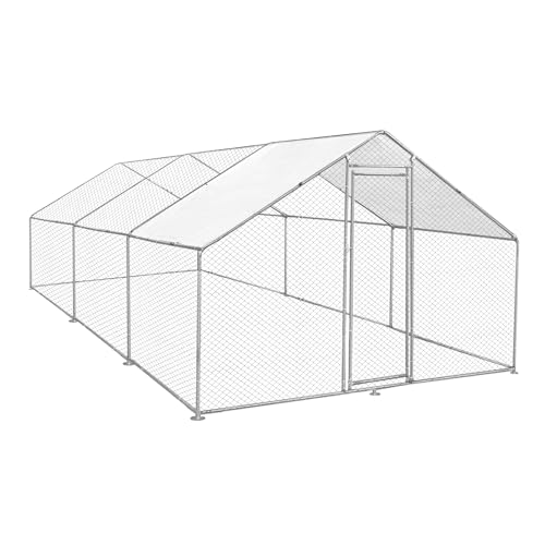 MonsterShop Hühnerstall 4m x 6m x 2m Hühnerfreilauf Freilaufgehege Auslauf Hühnerkäfig UV Sonnendach Kleintierstall Hühnerhaus Freilauf Outdoor von Monster Shop