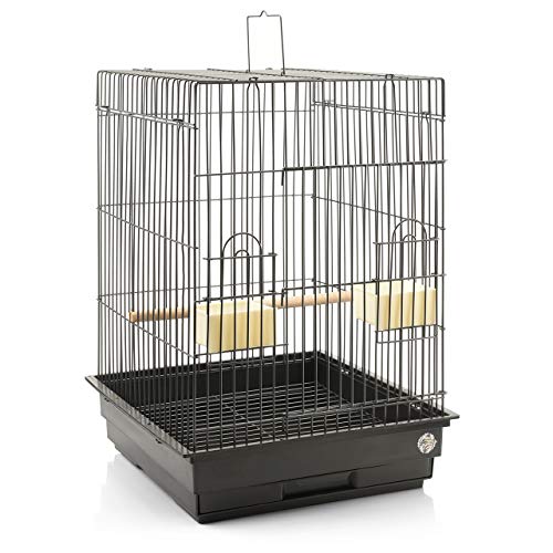 Montana Cages | Transportkäfig EOS ca. 44 x 44 x 68 cm Antik für Großsittiche & Papageien, Vogelkäfig für den Transport von Montana Cages