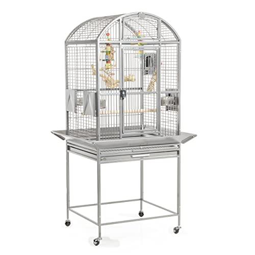 Montana Cages | Käfig, Voliere Finca Dome mit Rundbogendach - Platinum der Vogelkäfig für Sittiche & Papageien von Montana Cages