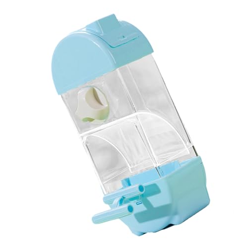 Montesy Automatischer Vogelfutterspender mit klaren Designs, zum Aufhängen, Futterbehälter für Papageien, Wellensittiche, Sittiche und Nymphensittiche von Montesy