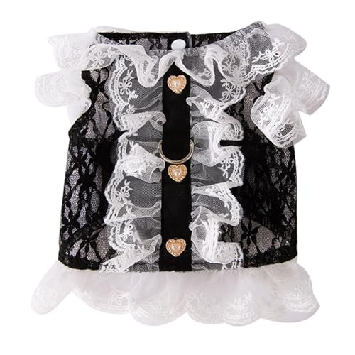 Montesy Elegante Spitzen-Haustierweste, durchlässige Schnürsenkel, Ränder, hängende Tank-Top, Haustierkleidung für kleine Hunde und Tierliebhaber Montesy Elegante Spitzen-Haustierweste, durchlässige Schnürsenkel, Ränder, hängende Tank-Top, Haustierkleidung für kleine Hunde und Tierliebhaber von Montesy