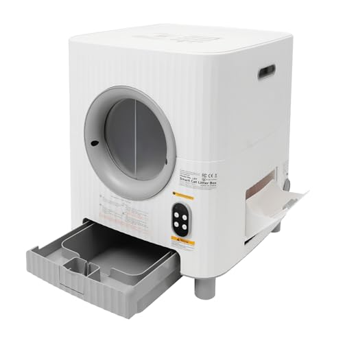 Selbstreinigende Katzentoilette mit Deodorierungfunktion, 68L Große Automatische Katzentoilette mit Katzen-Erkennung, Katzenklo Selbstreinigend mit APP-Steuerung für Mehrere Katzen von MooBeey
