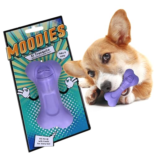 Moodies Hundekauknochen - -Unkaputtbares Hundespielzeug für Hunde - Hundebeschäftigung für Zuhause & Outdoor - um Leckerli zu verstecken - 100% Naturkautschuk - Mit Lavendel Duft Moodies Hundekauknochen - -Unkaputtbares Hundespielzeug für Hunde - Hundebeschäftigung für Zuhause & Outdoor - um Leckerli zu verstecken - 100% Naturkautschuk - Mit Lavendel Duft von Moodies