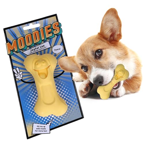 Moodies Hundekauknochen - -Unkaputtbares Hundespielzeug für Hunde - Hundebeschäftigung für Zuhause & Outdoor - um Leckerli zu verstecken - 100% Naturkautschuk - Mit Vanille Duft Moodies Hundekauknochen - -Unkaputtbares Hundespielzeug für Hunde - Hundebeschäftigung für Zuhause & Outdoor - um Leckerli zu verstecken - 100% Naturkautschuk - Mit Vanille Duft von Moodies