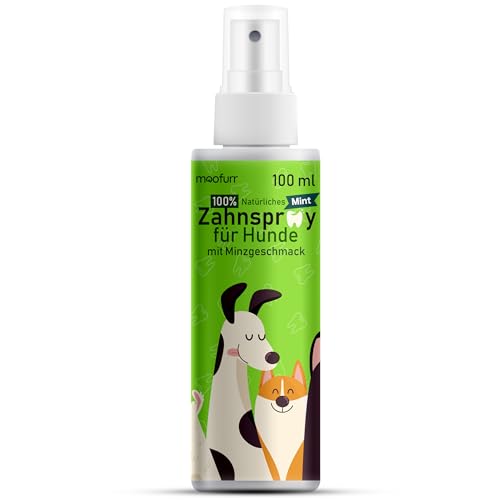 Moofurr Dentalspray für Hunde 100ml - Natürliche Hund Zahnpflege mit Minze - Zahnsteinentferner Zahnspray fur Hunde gegen Zahnbelag Dental Spray von Moofurr