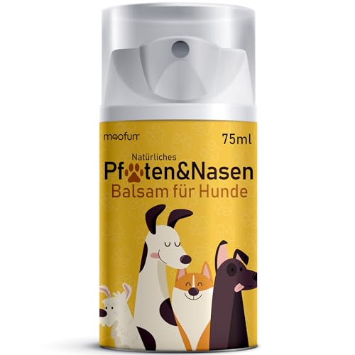 Moofurr Pfotenbalsam Hund 75ml - Pfotenpflege Hund Feuchtigkeitscreme für Trockene Haut, Pfotenschutz Hund - Hundepflege mit Propolis & Vitamin E von Moofurr