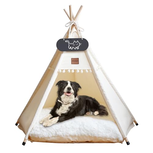 Mooipet Tipi Zelt für Haustiere mit doppelseitigem Kissen Haustierzelt für Hunde/Katzen Haustierhütte Abnehmbar und Waschbar Hundehaus für Meerschweinchen Kaninchen Hamster Kätzchen 40x40x50cm Mooipet Tipi Zelt für Haustiere mit doppelseitigem Kissen Haustierzelt für Hunde/Katzen Haustierhütte Abnehmbar und Waschbar Hundehaus für Meerschweinchen Kaninchen Hamster Kätzchen 40x40x50cm von Mooipet