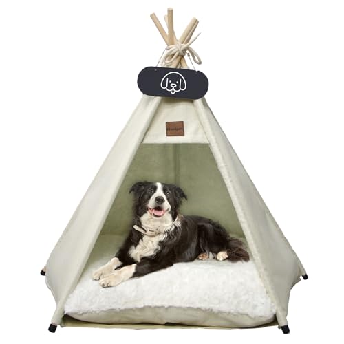 Mooipet Tipi Zelt für Haustiere mit doppelseitigem Kissen Haustierzelt für Hunde/Katzen Haustierhütte Abnehmbar und Waschbar Hundehaus für Meerschweinchen Kaninchen Hamster Kätzchen 40x40x50cm Mooipet Tipi Zelt für Haustiere mit doppelseitigem Kissen Haustierzelt für Hunde/Katzen Haustierhütte Abnehmbar und Waschbar Hundehaus für Meerschweinchen Kaninchen Hamster Kätzchen 40x40x50cm von Mooipet