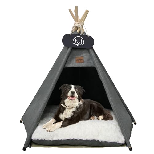 Mooipet Tipi Zelt für Haustiere mit doppelseitigem Kissen Haustierzelt für Hunde/Katzen Haustierhütte Abnehmbar und Waschbar Hundehaus für Meerschweinchen Kaninchen Hamster Kätzchen 40x40x50cm Mooipet Tipi Zelt für Haustiere mit doppelseitigem Kissen Haustierzelt für Hunde/Katzen Haustierhütte Abnehmbar und Waschbar Hundehaus für Meerschweinchen Kaninchen Hamster Kätzchen 40x40x50cm von Mooipet