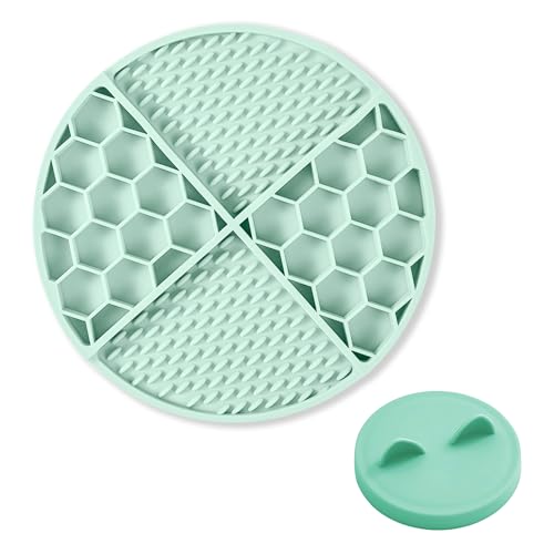 Pet Licking Mat Set mit Saugnäpfen & Dosendeckel für Hunde und Katzen, Lebensmittelqualität Silikon Langsames Füttern Puzzle Spielzeug, Rutschfeste Hunde Leckerli-Matte für Angst & Langeweile Pet Licking Mat Set mit Saugnäpfen & Dosendeckel für Hunde und Katzen, Lebensmittelqualität Silikon Langsames Füttern Puzzle Spielzeug, Rutschfeste Hunde Leckerli-Matte für Angst & Langeweile von Mooipur