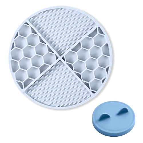 Pet Licking Mat Set mit Saugnäpfen & Dosendeckel für Hunde und Katzen, Lebensmittelqualität Silikon Langsames Füttern Puzzle Spielzeug, Rutschfeste Hunde Leckerli-Matte für Angst & Langeweile Pet Licking Mat Set mit Saugnäpfen & Dosendeckel für Hunde und Katzen, Lebensmittelqualität Silikon Langsames Füttern Puzzle Spielzeug, Rutschfeste Hunde Leckerli-Matte für Angst & Langeweile von Mooipur