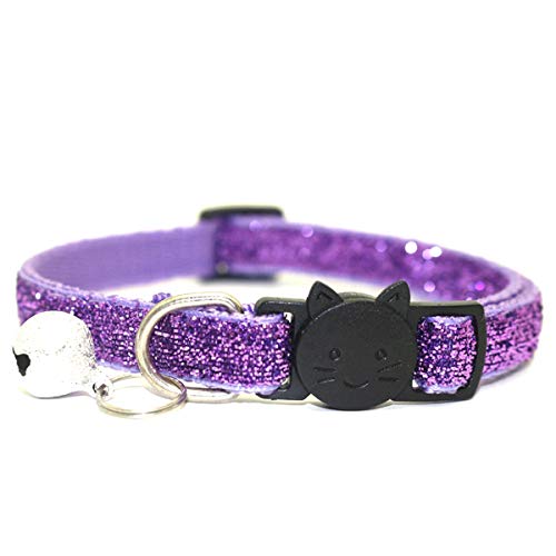 Moonbaby Mit Bell Breakaway verstellbaren Pailletten Pet Collar Neck Strap Cat Pet Supplies Lila Moonbaby Mit Bell Breakaway verstellbaren Pailletten Pet Collar Neck Strap Cat Pet Supplies Lila von Moonbaby