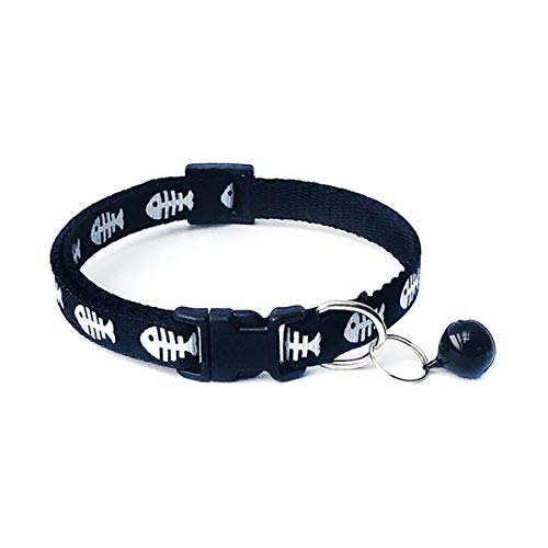 Moonbaby Niedliche Cartoon-Haustierhalsbänder Verstellbare Halskette mit Glockenhalsband C Schwarz S Moonbaby Niedliche Cartoon-Haustierhalsbänder Verstellbare Halskette mit Glockenhalsband C Schwarz S von Moonbaby