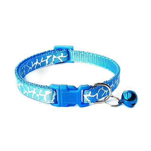 Moonbaby Niedliche Cartoon-Haustierhalsbänder Verstellbare Halskette mit Glockenhalsband D Blau S von Moonbaby