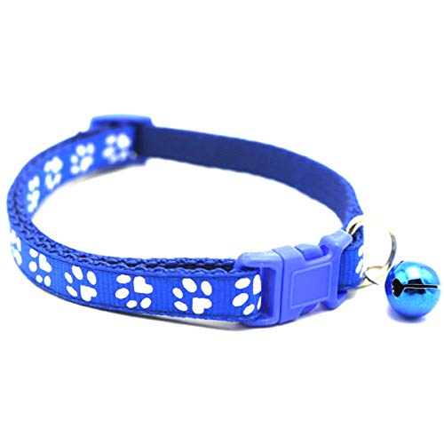 Moonbaby Pet Dog Cat Collar Verstellbare Schnallen mit Bell Pet Supplies Zubehör für kleine Hunde Blau von Moonbaby
