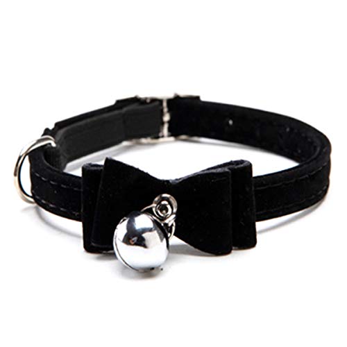 Moonbaby Sicherheit Elastische Fliege mit Glocke kleines Hund Katzenhalsband Haustier Produkte Schwarz S Moonbaby Sicherheit Elastische Fliege mit Glocke kleines Hund Katzenhalsband Haustier Produkte Schwarz S von Moonbaby