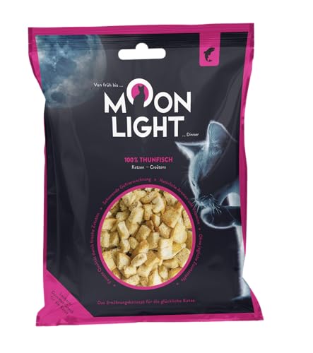 Moonlight Katzensnack (1 Päckchen) - 100% Thunfisch gefriergetrocknet - Ideal für empfindliche Katzen & Allergiker, ohne Getreide & ohne Zucker von Moonlight-Dinner