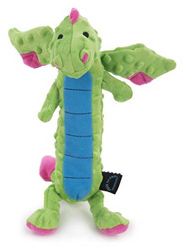 goDog Bubble Plush Skinny Dragons Quietschendes Plüsch-Hundespielzeug, Kauschutz-Technologie, Grün, Größe L goDog Bubble Plush Skinny Dragons Quietschendes Plüsch-Hundespielzeug, Kauschutz-Technologie, Grün, Größe L von goDog