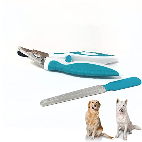 Moonshuttle Nagelknipser für Hunde, innovativ, um 150 Grad abgewinkelt, sicher und bequem Perfekter Nagelknipser für mittelgroße und große Hunde (groß) von Moonshuttle
