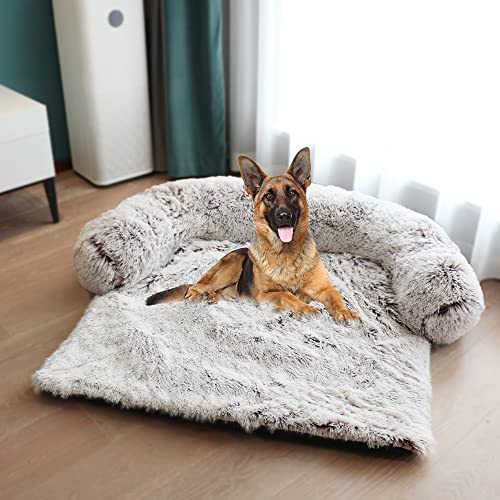 MoonxHome Plüsch-Hundebett mit Schaumstoff-Nackenpolster, Plüsch-Haustierbett für mittelgroße Hunde, Universal-Haustiermöbelschutz, Schlafsofabezug, maschinenwaschbar braun mittel MoonxHome Plüsch-Hundebett mit Schaumstoff-Nackenpolster, Plüsch-Haustierbett für mittelgroße Hunde, Universal-Haustiermöbelschutz, Schlafsofabezug, maschinenwaschbar braun mittel von MoonxHome