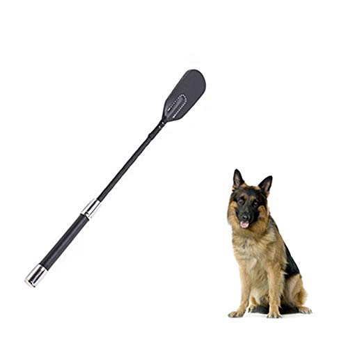 MoonyLi Trainingspeitsche für Hunde, schwarz,Hundetraining-Werkzeug 45cm von LUMoony