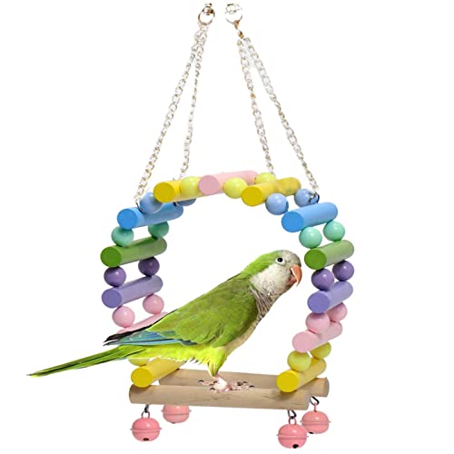 Moonyan Papageienschaukel,Vogelständer für Papageien - Vogelspielzeug für kleine Vögel für Sittiche, Nymphensittiche von Moonyan