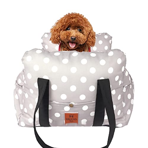 Moonyan Reisesitz für Hunde - Reisebett für Haustiere - Bequeme, gepolsterte Polsterung mit Verstellbarer Gurttasche für kleine Katzen. In Sekundenschnelle installiert. Leicht zu reinigen von Moonyan